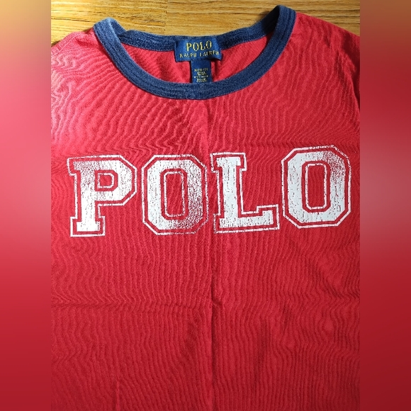 Vintage Ralph Lauren Polo Red Ringer Tee | M(10-12) | Red, White, Navy - Picture 6 of 8